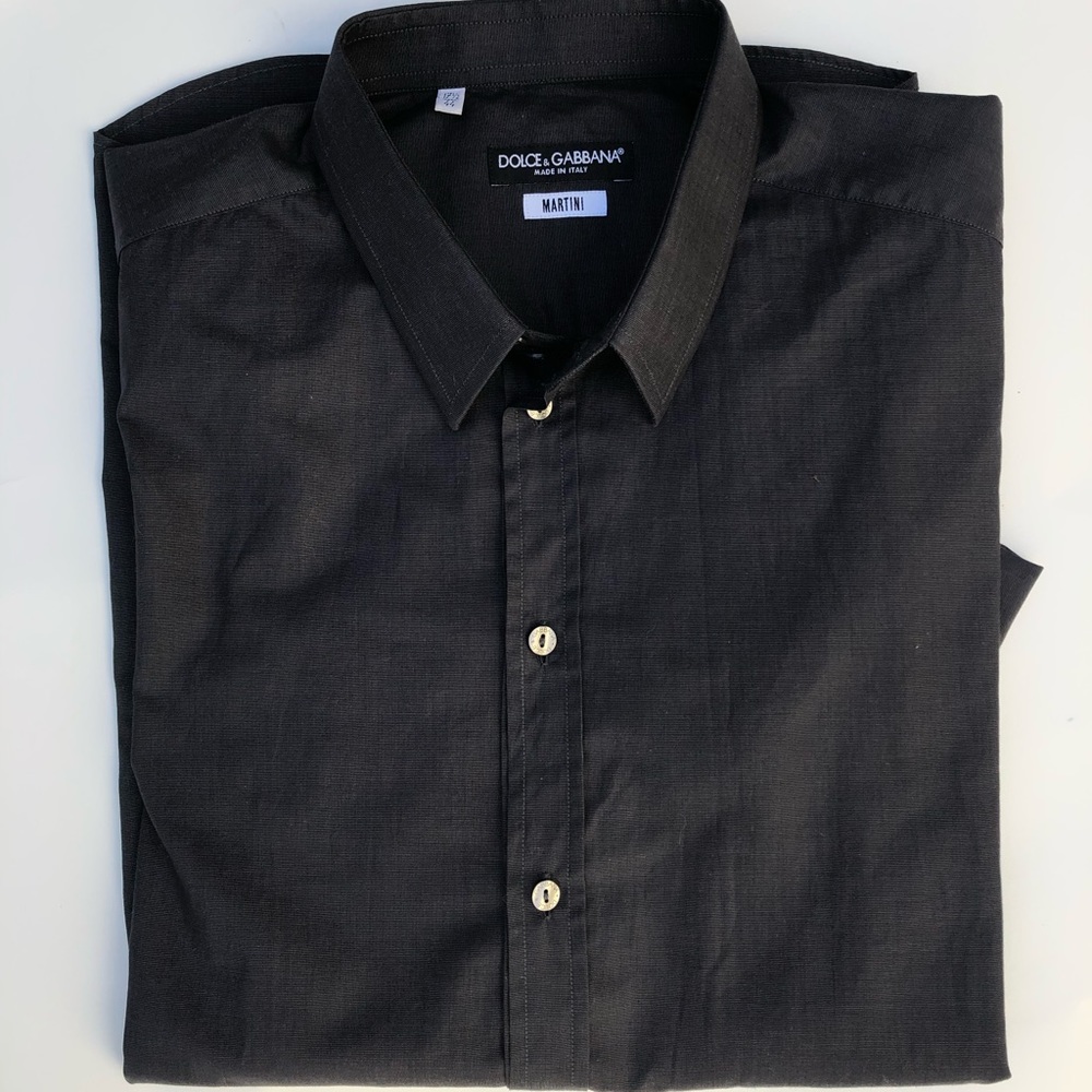 Dolce and Gabbana martini black dress shirt